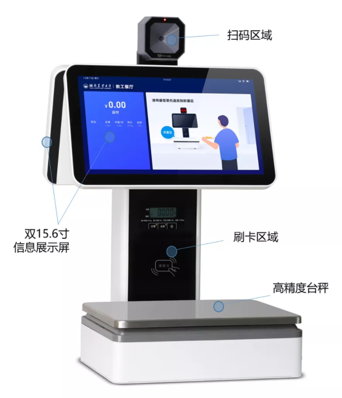 自助餐廳結(jié)算神器丨新開普臺秤收銀一體機正式亮相！(圖1)